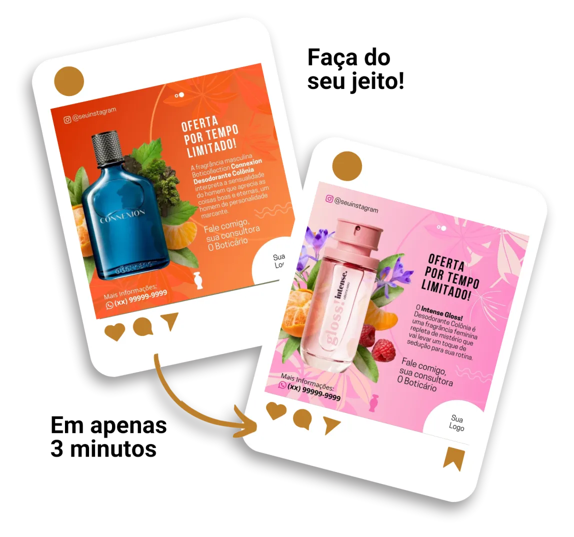 Pack Canva para Consultora de Beleza o boticário